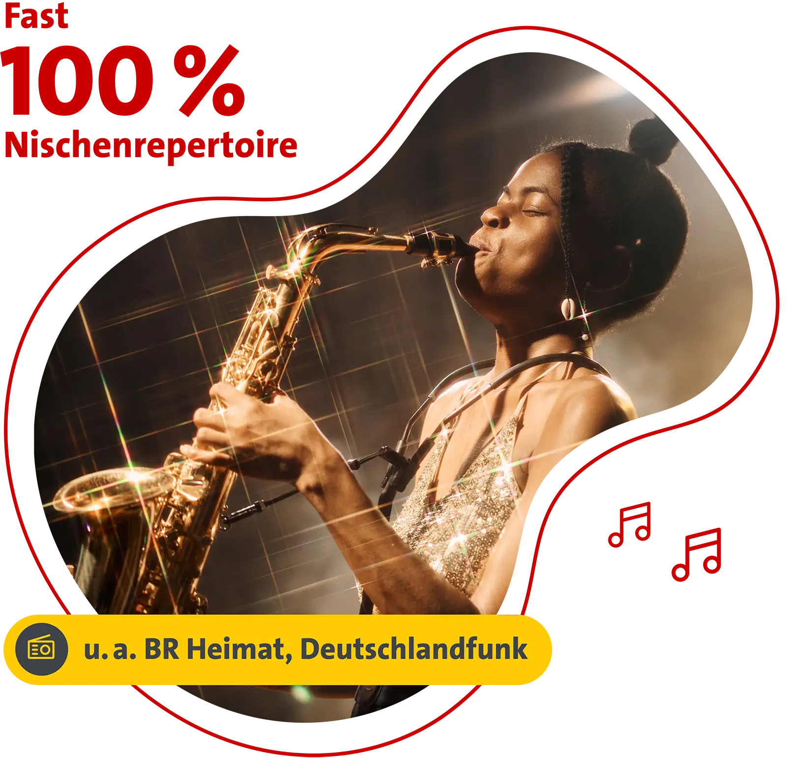 Frau mit Trompete und Nischenrepertoire